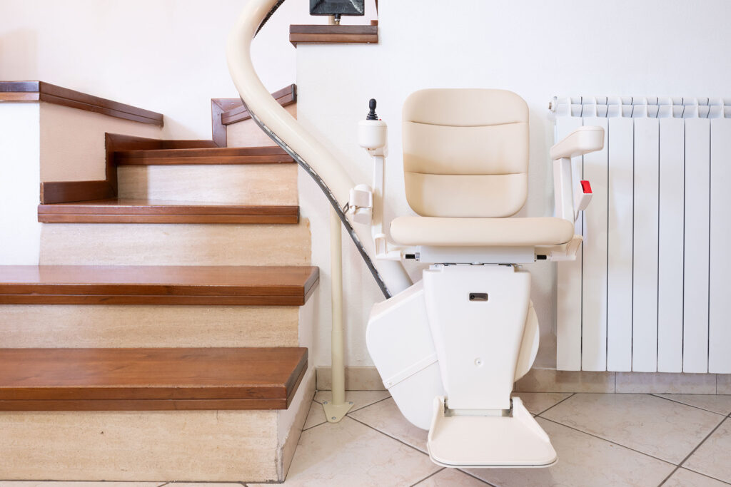 Montascale curvilineo monoguida